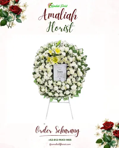 Krans Bunga Duka Cita di Sungapan
